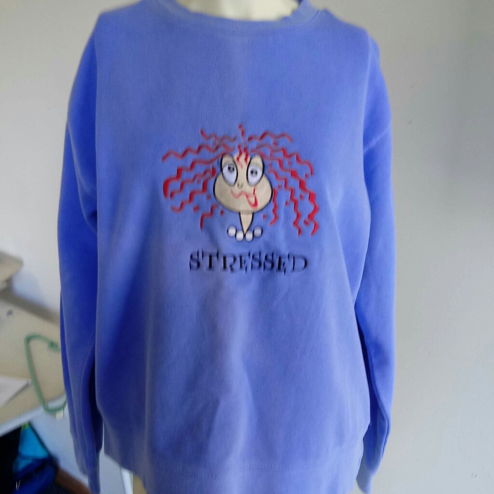 Handmade embroidered sweatshirt